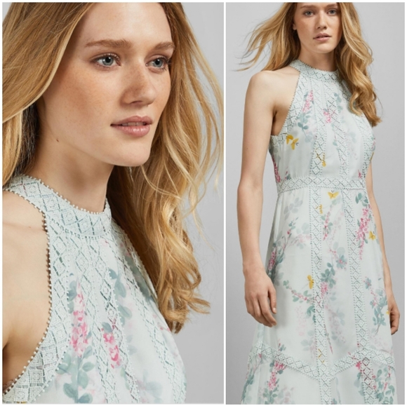 🍒NWT🍒 TED BAKER MIDI DRESS - Picture 2 of 13